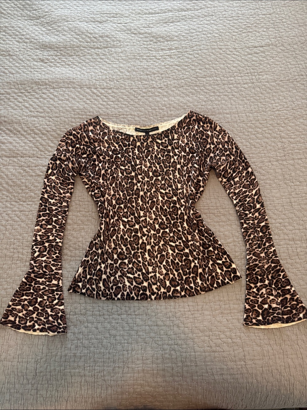 White House Black Market Leopard Print Sweater Top